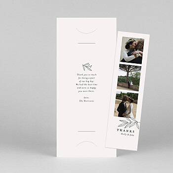 Budding branch (bookmark) beige wedding thank you cards Budding branch (bookmark) beige wedding thank you cards