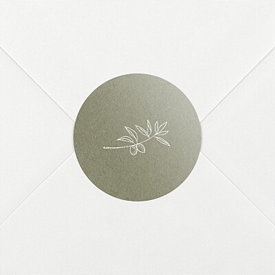 Provence green white wedding stickers Provence green white wedding stickers