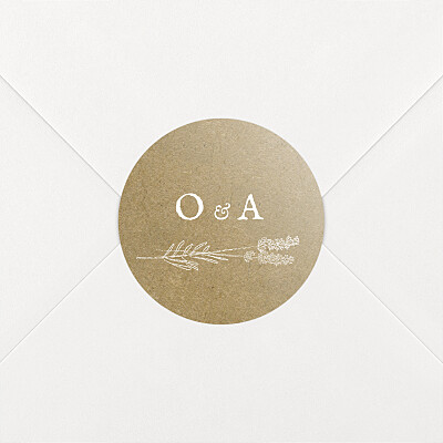 Provence kraft wedding stickers Provence kraft wedding stickers