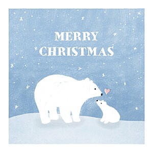 Polar bears blue traditional christmas cards Polar bears blue traditional christmas cards