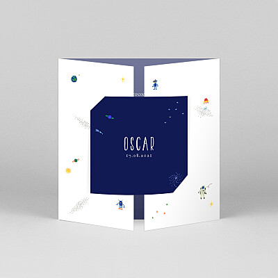Once upon a time (gatefold) space baby thank you cards Once upon a time (gatefold) space baby thank you cards