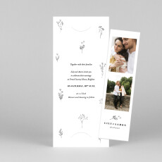 Wedding Invitations Floral Minimalist (Bookmark) White