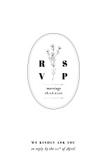 RSVP Cards Floral Minimalist (Portrait) White