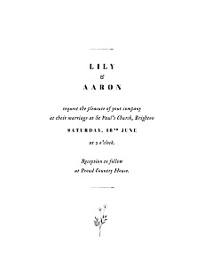 Floral minimalist white tomoë wedding invitations Floral minimalist white tomoë wedding invitations