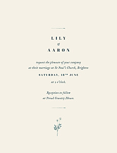Floral minimalist beige white wedding invitations Floral minimalist beige white wedding invitations