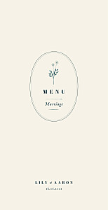 Floral minimalist beige wedding menus Floral minimalist beige wedding menus