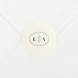 Wedding Envelope Stickers Floral Minimalist Beige