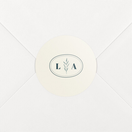 Wedding Envelope Stickers Floral Minimalist Beige - View 2