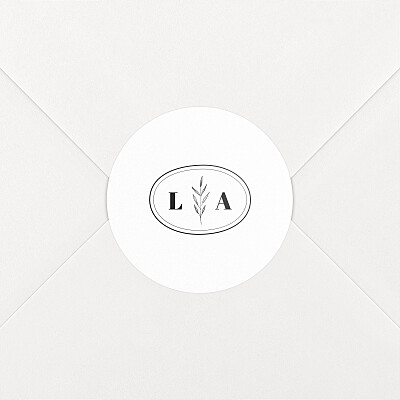 Floral minimalist white white wedding stickers Floral minimalist white white wedding stickers