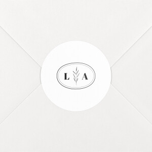 Wedding Envelope Stickers Floral Minimalist White