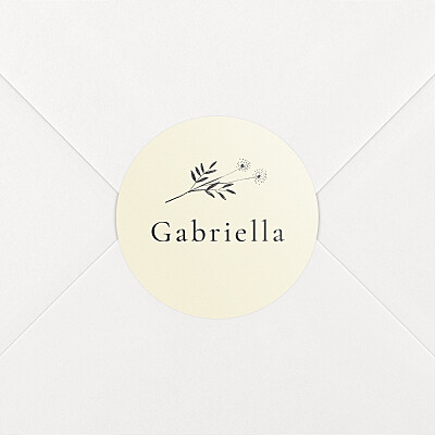 Floral minimalist beige baby stickers Floral minimalist beige baby stickers