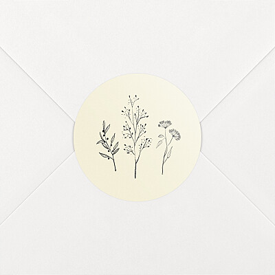 Floral minimalist beige baby stickers Floral minimalist beige baby stickers
