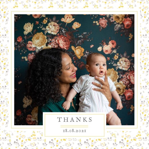 Baby Thank You Cards Liberty hearts 4 pages (foil) yellow Baby Thank You Cards Liberty hearts 4 pages (foil) yellow