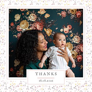 Liberty hearts 4 pages (foil) pink pink baby thank you cards Liberty hearts 4 pages (foil) pink pink baby thank you cards