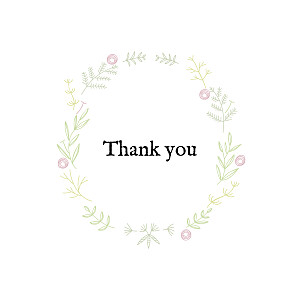 Rustic floral (foil) pink foil baby thank you cards Rustic floral (foil) pink foil baby thank you cards