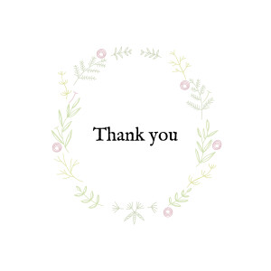 Baby Thank You Cards Rustic floral (foil) pink Baby Thank You Cards Rustic floral (foil) pink
