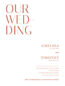 The big day (portrait) red tomoë wedding invitations The big day (portrait) red tomoë wedding invitations