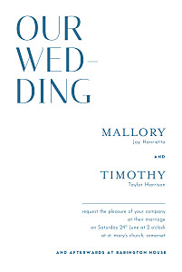 The big day (small) blue tomoë wedding invitations The big day (small) blue tomoë wedding invitations