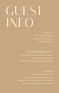 The big day (small) blue guest information cards The big day (small) blue guest information cards
