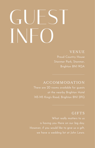 Guest Information Cards The big day (small) blue Guest Information Cards The big day (small) blue