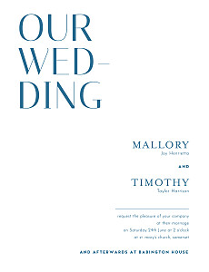 The big day (portrait) blue blue wedding invitations The big day (portrait) blue blue wedding invitations