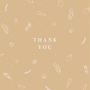Elegant sea shells sand traditional baby thank you cards Elegant sea shells sand traditional baby thank you cards