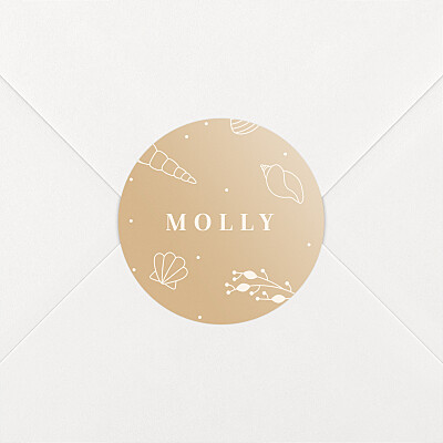 Elegant sea shells sand baby stickers Elegant sea shells sand baby stickers