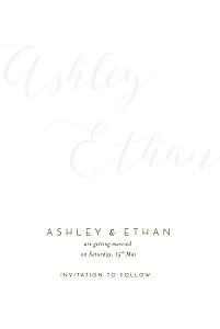 Calligraphy green green save the date cards Calligraphy green green save the date cards