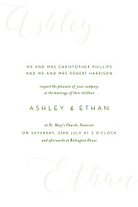 Calligraphy (small) green green wedding invitations Calligraphy (small) green green wedding invitations