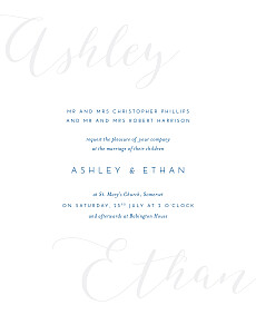 Calligraphy blue tomoë wedding invitations Calligraphy blue tomoë wedding invitations