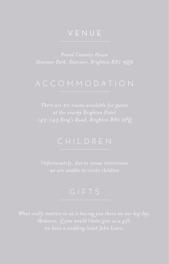 Guest Information Cards Calligraphy (small) blue Guest Information Cards Calligraphy (small) blue