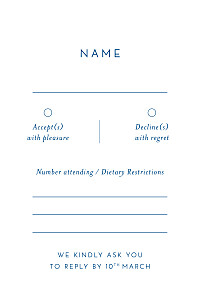 Calligraphy (small) blue rsvp cards Calligraphy (small) blue rsvp cards