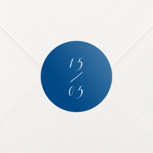 Wedding Envelope Stickers Calligraphy Blue