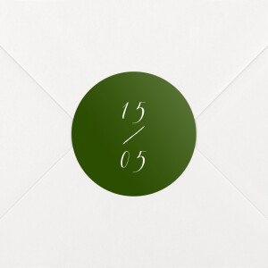 Wedding Envelope Stickers Calligraphy Green