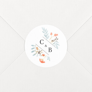 Wedding Envelope Stickers Summer Solstice White