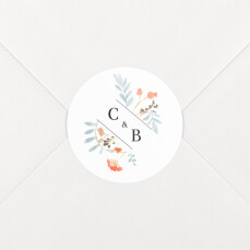 Wedding Envelope Stickers Summer Solstice White