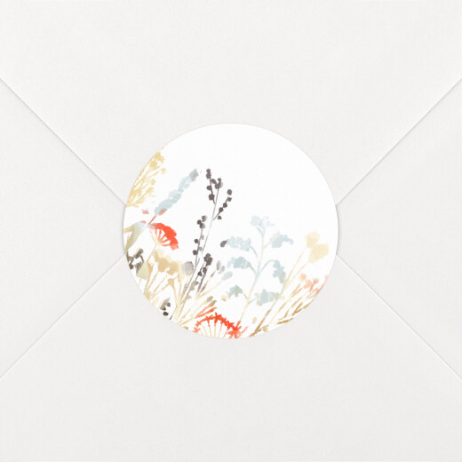 Wedding Envelope Stickers Summer Solstice White - View 1