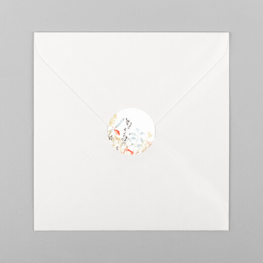Wedding Envelope Stickers Summer Solstice White - View 2