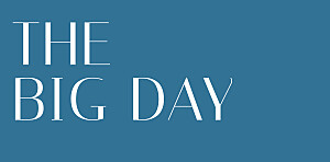 The big day blue wedding place cards The big day blue wedding place cards