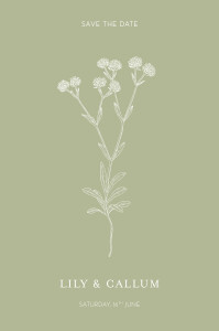 Save The Dates Hearts aflutter green Save The Dates Hearts aflutter green
