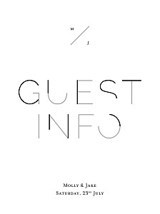 Love code black blue guest information cards Love code black blue guest information cards