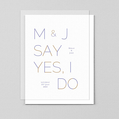 Love code (vellum) blue wedding invitations Love code (vellum) blue wedding invitations