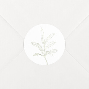 Wedding Envelope Stickers Hearts Aflutter Green