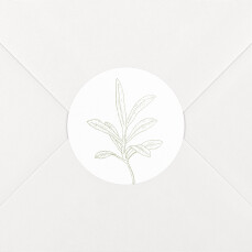 Wedding Envelope Stickers Hearts Aflutter Green