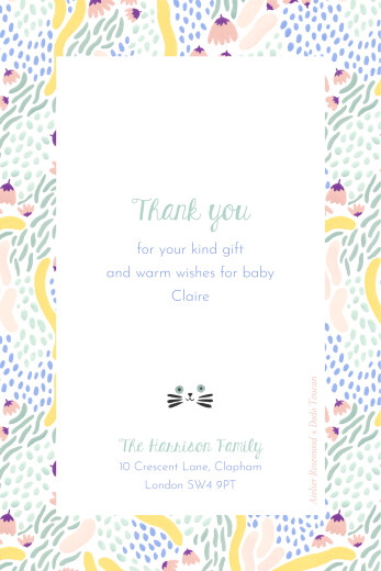 Baby Thank You Cards Lucky charm by dodo toucan green Baby Thank You Cards Lucky charm by dodo toucan green