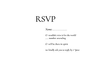 Today & always white modern rsvp cards Today & always white modern rsvp cards