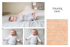 Baby Thank You Cards Petit Bateau x Rosemood (Stripes) Orange