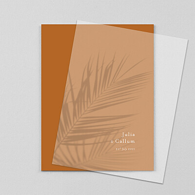 Mediterranean dream (vellum) palm tree green wedding invitations Mediterranean dream (vellum) palm tree green wedding invitations