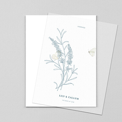 Hearts aflutter portrait (vellum) blue blue wedding invitations Hearts aflutter portrait (vellum) blue blue wedding invitations