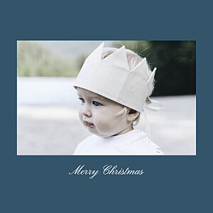 Minimalist frame (foil) square blue blue christmas cards Minimalist frame (foil) square blue blue christmas cards